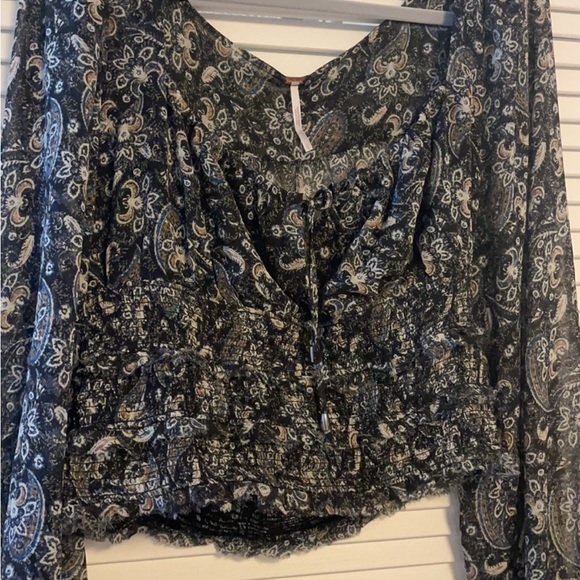 Free People Lolita Paisley Print Blouse - Picture 4 of 12